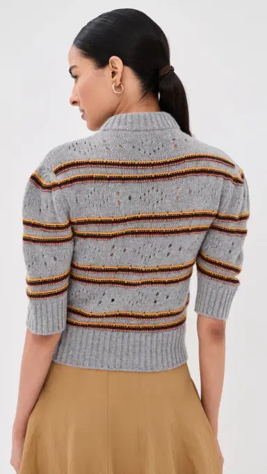 Marni Openwork Knit Cashmere Sweater Inox | Thumbnail 3 Marni Openwork Knit Cashmere Sweater Inox | Thumbnail 3
