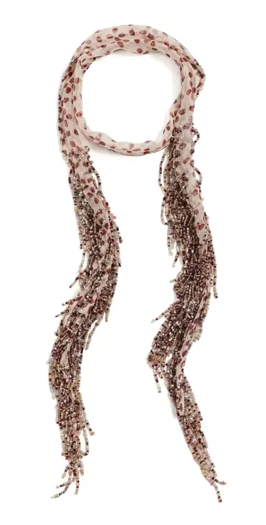 Chan Luu Beaded Skinny Scarf Pink Sand One Size | Thumbnail 1 Chan Luu Beaded Skinny Scarf Pink Sand One Size | Thumbnail 1