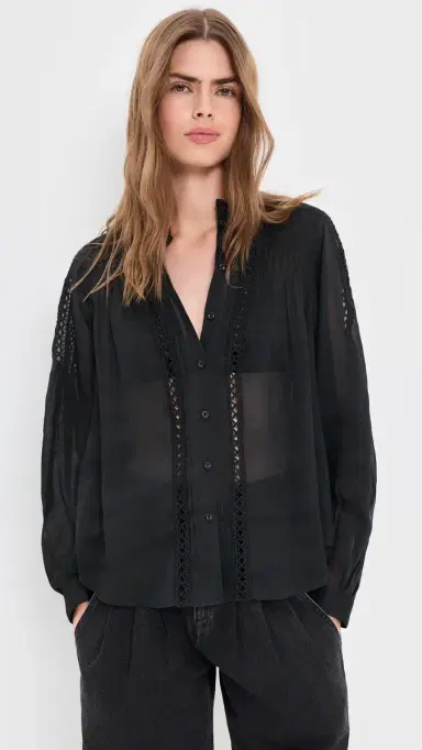 ISABEL MARANT ÉTOILE Polda Top Black 38 | Thumbnail 2 ISABEL MARANT ÉTOILE Polda Top Black 38 | Thumbnail 2
