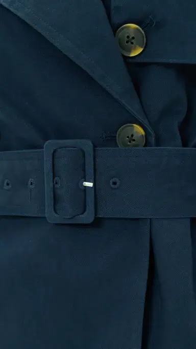 Good American Cropped Trench Jacket new navy002 | Thumbnail 6