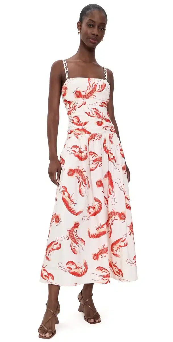 FARM Rio obster Maxi Dress Red obster