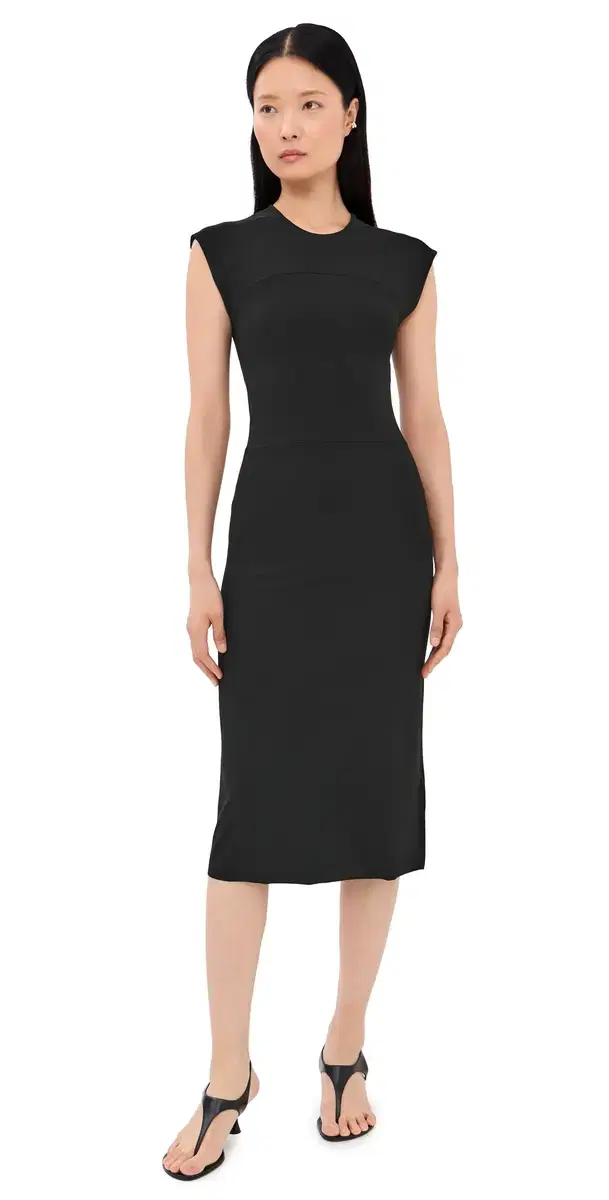 Jil Sander Crew Neck Dress Black