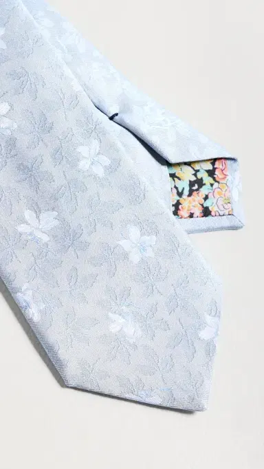 Paul Smith Tonal Floral Tie Light/Pastel Blue | Thumbnail 4 Paul Smith Tonal Floral Tie Light/Pastel Blue | Thumbnail 4