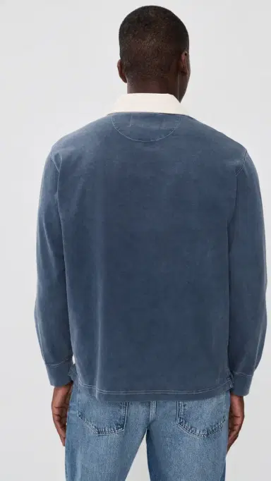 Corridor Washed Rugby hirt Navy | Thumbnail 3
