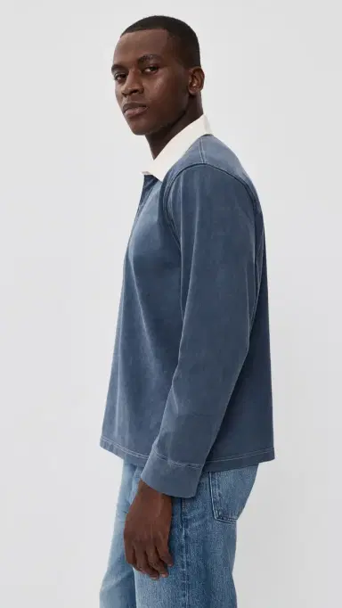 Corridor Washed Rugby hirt Navy | Thumbnail 4