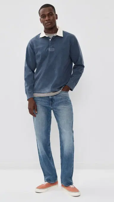 Corridor Washed Rugby hirt Navy | Thumbnail 5