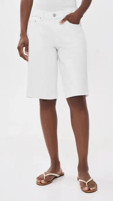DL1961 Abby Relaxed Denim Shorts White | Thumbnail 3 DL1961 Abby Relaxed Denim Shorts White | Thumbnail 3