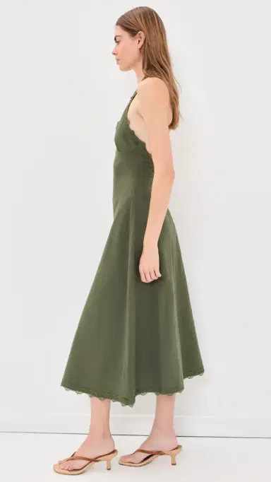 LIONESS Stars Align Midi Dress Khaki | Thumbnail 4 LIONESS Stars Align Midi Dress Khaki | Thumbnail 4