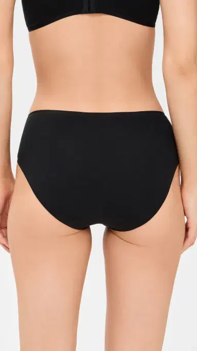 Natori Bliss Bare Cotton Hipster Briefs 3 Pack Black/Black/Café L | Thumbnail 4