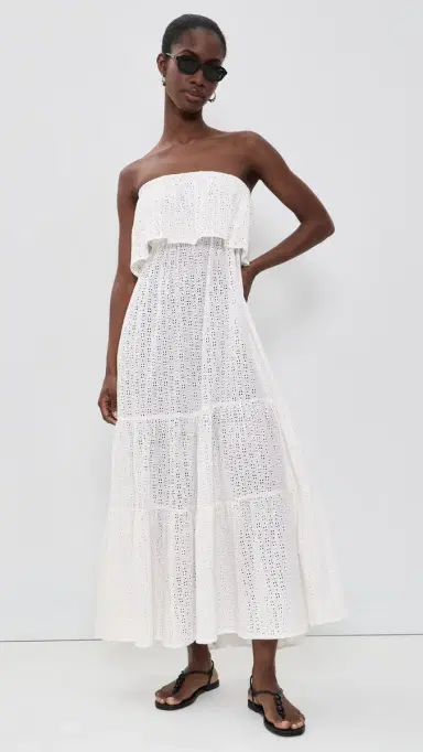 RESA Joni Maxi Dress White Eyelet S | Thumbnail 5