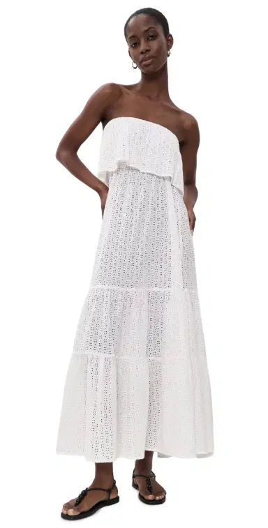 RESA Joni Maxi Dress White Eyelet S | Thumbnail 1
