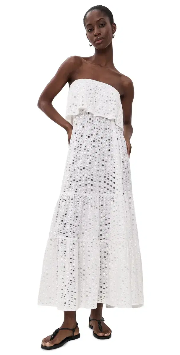 RESA Joni axi Dress White Eyelet