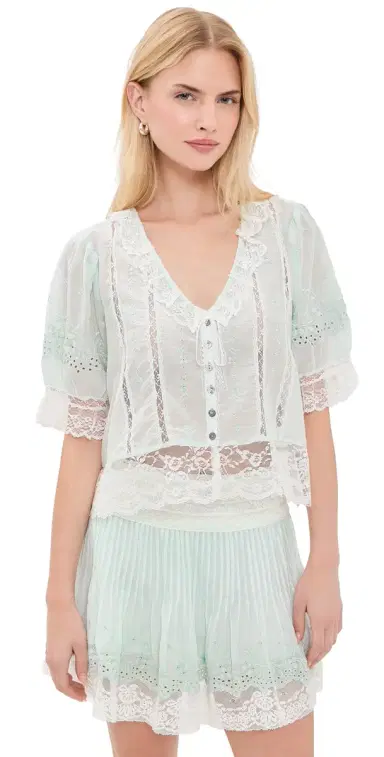 LoveShackFancy Maurelle Top | Thumbnail 1 LoveShackFancy Maurelle Top | Thumbnail 1
