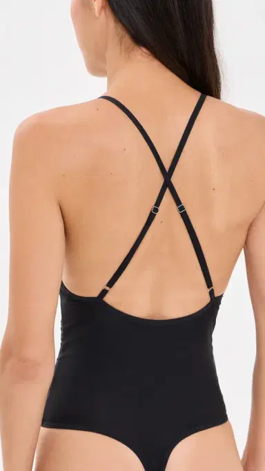 Thistle and Spire Smokin Mirrors Thong Bodysuit Black | Thumbnail 3