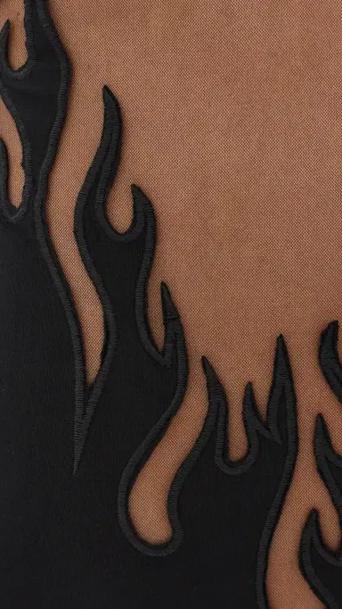 Thistle and Spire Smokin Mirrors Thong Bodysuit Black | Thumbnail 5