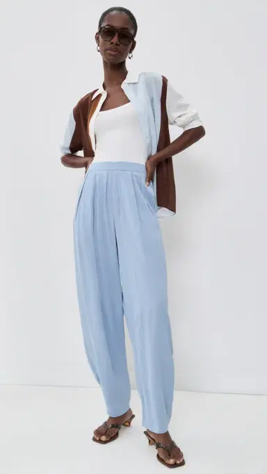 Jamie Haller The Silk Arc Pants Sky Blue P | Thumbnail 5
