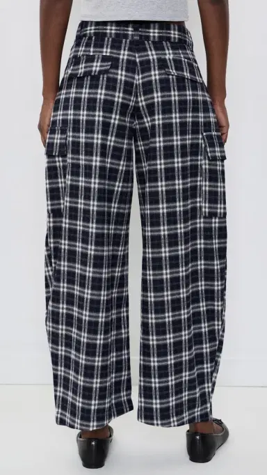 LIONESS Nova Pants Navy Plaid | Thumbnail 3 LIONESS Nova Pants Navy Plaid | Thumbnail 3