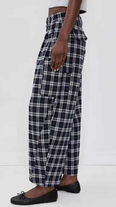 LIONESS Nova Pants Navy Plaid | Thumbnail 4 LIONESS Nova Pants Navy Plaid | Thumbnail 4