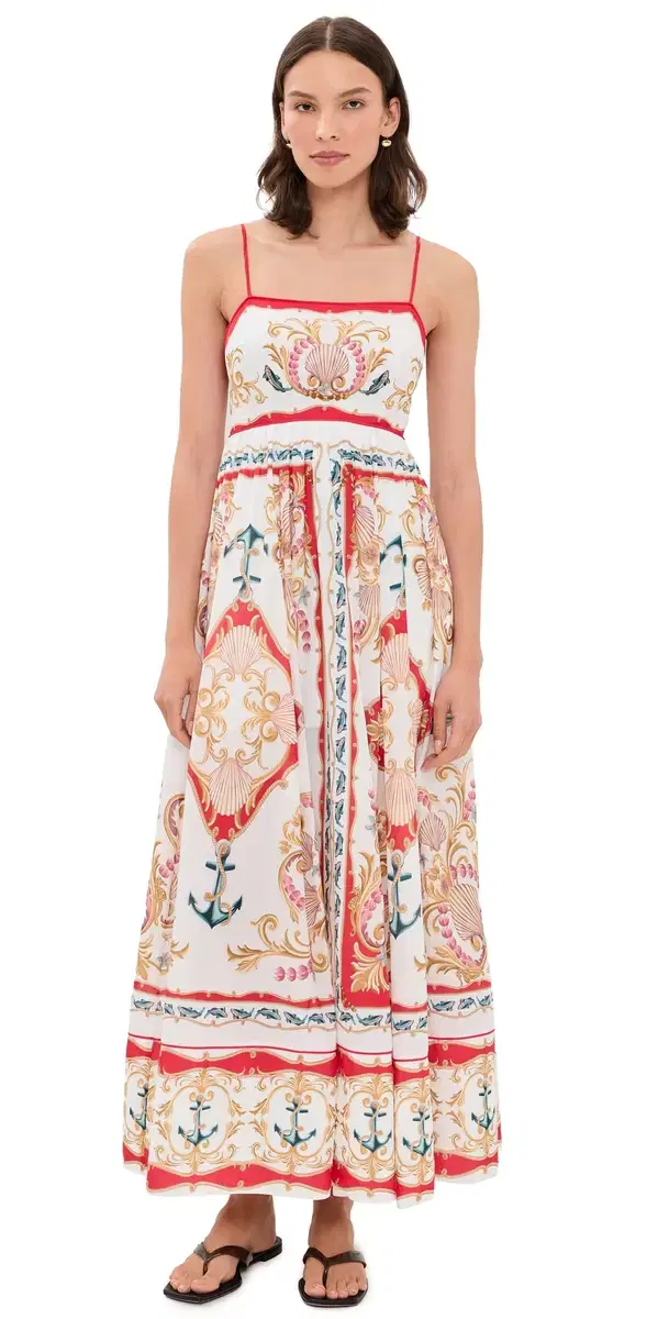 FARM Rio Nautical Printed axi Dress ulti