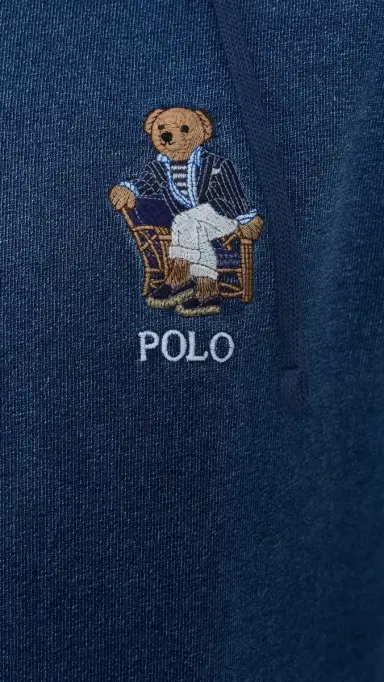Polo Ralph Lauren Original Label Indigo Terry Newport Bear Hoodie Newport Bear/Dark Indigo | Thumbnail 6 Polo Ralph Lauren Original Label Indigo Terry Newport Bear Hoodie Newport Bear/Dark Indigo | Thumbnail 6