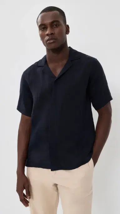 Orlebar Brown Maitan II Linen Shirt Night Iris | Thumbnail 2