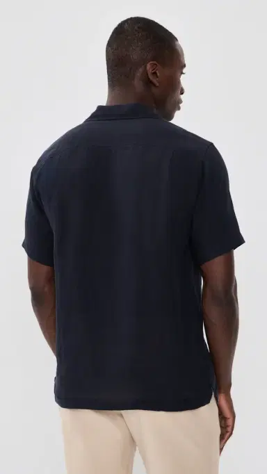 Orlebar Brown Maitan II Linen Shirt Night Iris | Thumbnail 3