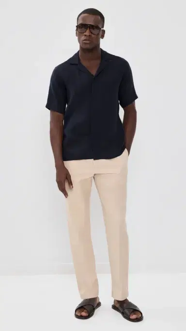 Orlebar Brown Maitan II Linen Shirt Night Iris | Thumbnail 5