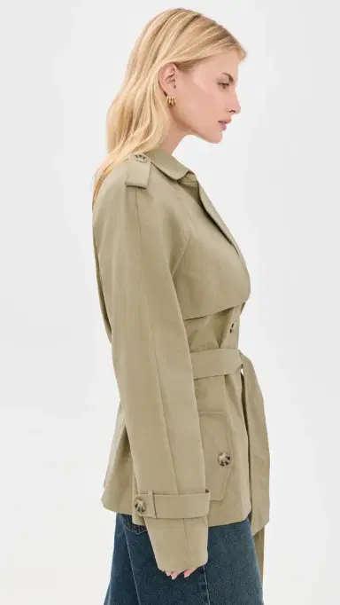 LIONESS Cropped Trencherous Coat Tan | Thumbnail 4