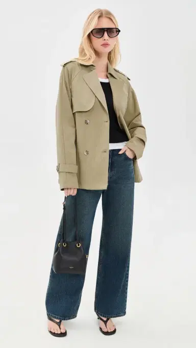 LIONESS Cropped Trencherous Coat Tan | Thumbnail 5