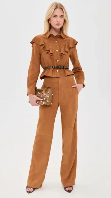 Ulla Johnson Freja Suede Pants Cognac 6 | Thumbnail 5