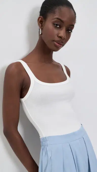 Jamie Haller The Undershirt Rib Tank White | Thumbnail 2 Jamie Haller The Undershirt Rib Tank White | Thumbnail 2