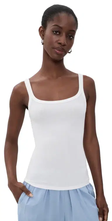 Jamie Haller The Undershirt Rib Tank White | Thumbnail 1 Jamie Haller The Undershirt Rib Tank White | Thumbnail 1