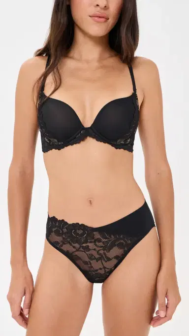 Natori Peony Bikini Panties Black L | Thumbnail 4