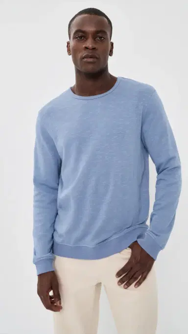 Onia Slub Terry Crewneck oft Blue | Thumbnail 2