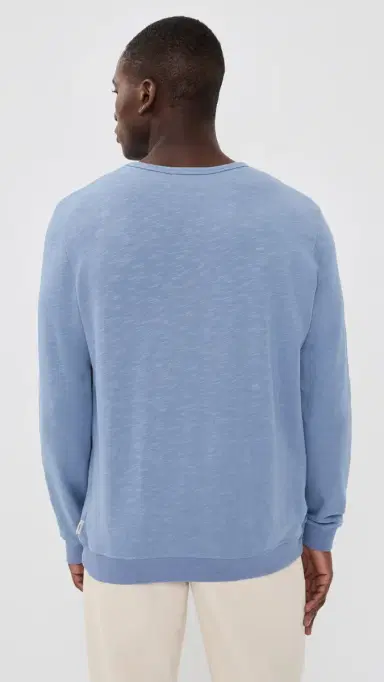 Onia Slub Terry Crewneck oft Blue | Thumbnail 3