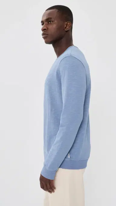 Onia Slub Terry Crewneck oft Blue | Thumbnail 4