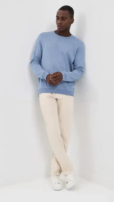 Onia Slub Terry Crewneck oft Blue | Thumbnail 5