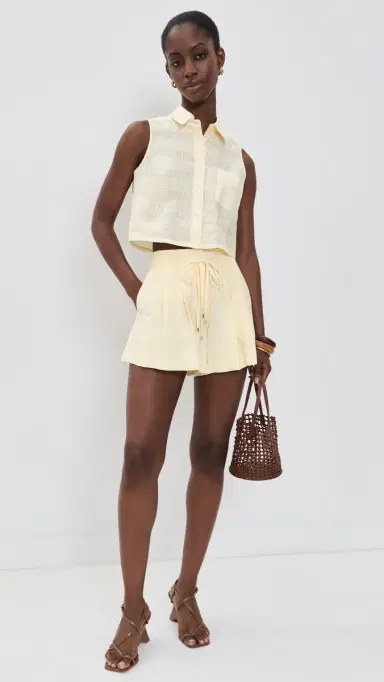 HEVRON Aster Shorts Butter Plaid | Thumbnail 5 HEVRON Aster Shorts Butter Plaid | Thumbnail 5