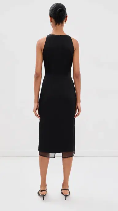 RÓHE Sarong Halter Dress Black | Thumbnail 3