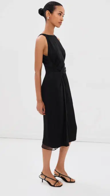 RÓHE Sarong Halter Dress Black | Thumbnail 4