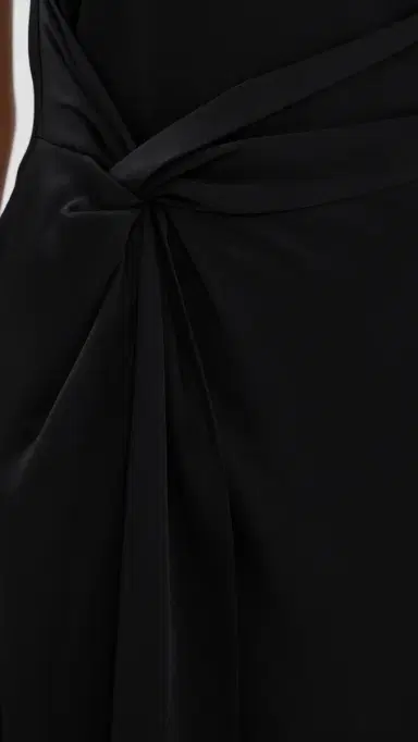 RÓHE Sarong Halter Dress Black | Thumbnail 6