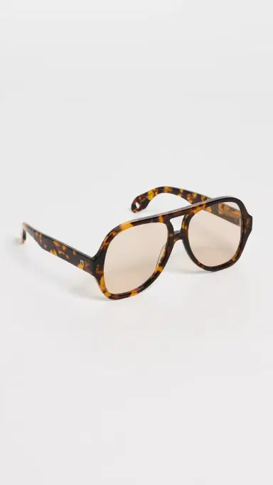 Elisa Johnson Maren Sunglasses Brown Tortoise One Size | Thumbnail 4