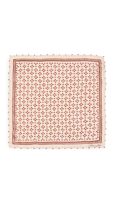 CHAN LUU Beaded Floral Bandana Pink Sand One Size | Thumbnail 6