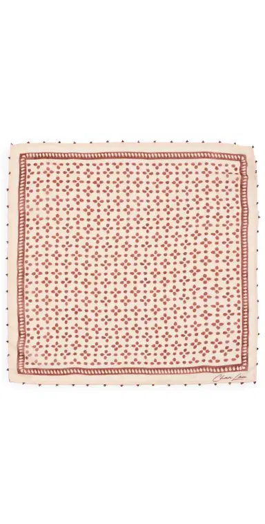 CHAN LUU Beaded Floral Bandana Pink Sand One Size | Thumbnail 1