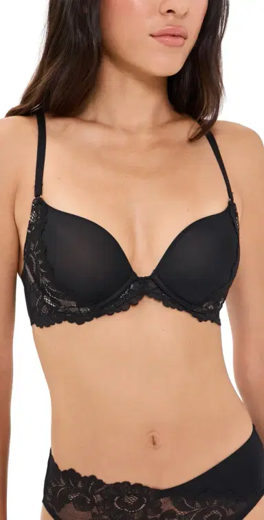 Natori Peony Demi T-Shirt Bra Black/Cafe | Thumbnail 1