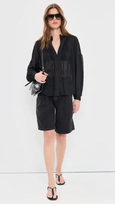 ISABEL MARANT ÉTOILE Iselle Denim Shorts Faded Black 38 | Thumbnail 5 ISABEL MARANT ÉTOILE Iselle Denim Shorts Faded Black 38 | Thumbnail 5