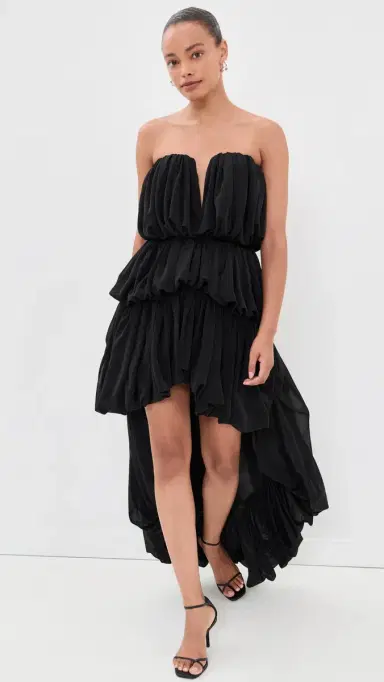 Ronny Kobo Aly Midi Dress Black | Thumbnail 5
