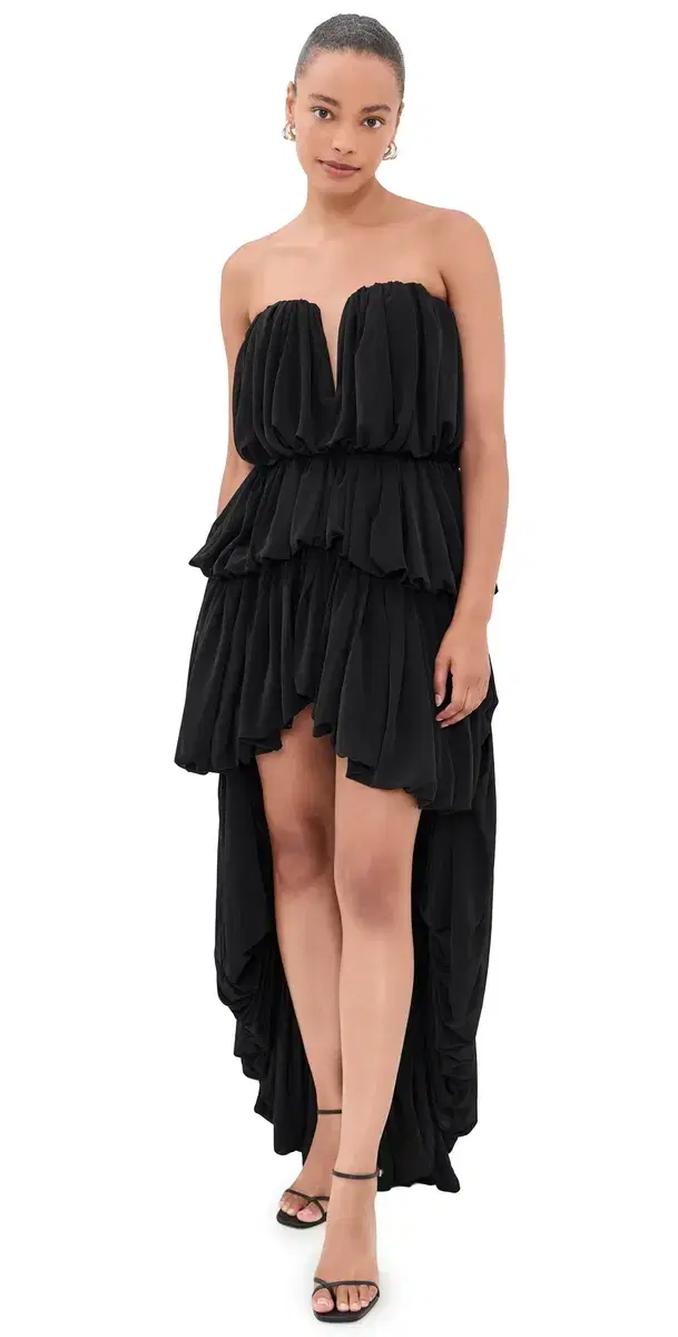 Ronny Kobo Aly Midi Dress Black