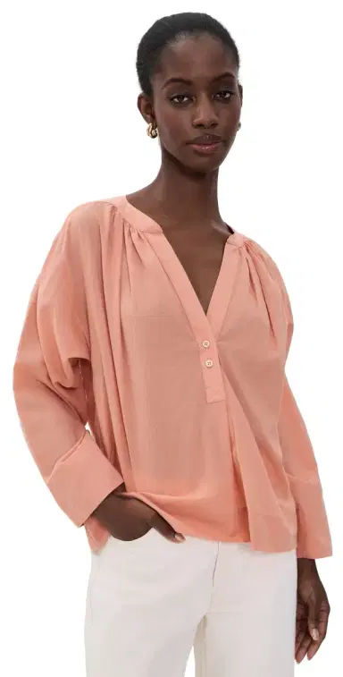 Jamie Haller The Pascale Blouse Dusty Peach M | Thumbnail 1 Jamie Haller The Pascale Blouse Dusty Peach M | Thumbnail 1