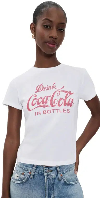 RE/DONE Coke In Bottles Classic Tee Optic White | Thumbnail 1 RE/DONE Coke In Bottles Classic Tee Optic White | Thumbnail 1